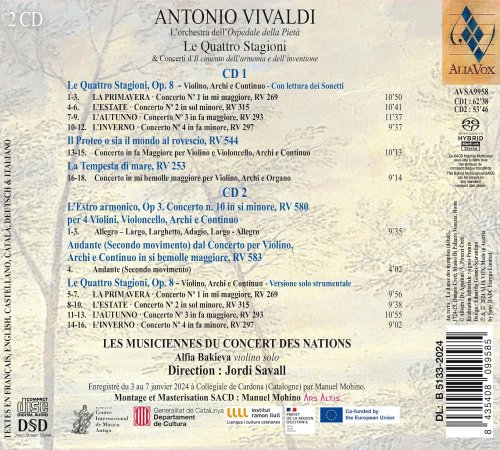 Alfia Bakieva, Les Musiciennes Du Concert Des Nations, Jordi Savall - Antonio Vivaldi: The Four Seasons (2024) [Hi-Res]