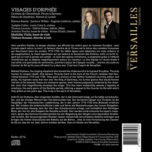 Eugénie Lefebvre, Zachary Wilder, Étienne Bazola, Thibaut Roussel, Mathilde Vialle - Visages d'Orphee: Cantates de Clerambault, Piroys & Rameau (2022) [Hi-Res]