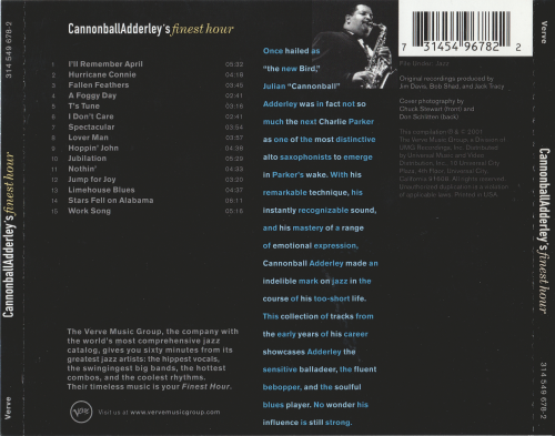 Cannonball Adderley - Cannonball Adderley's Finest Hour (2001)