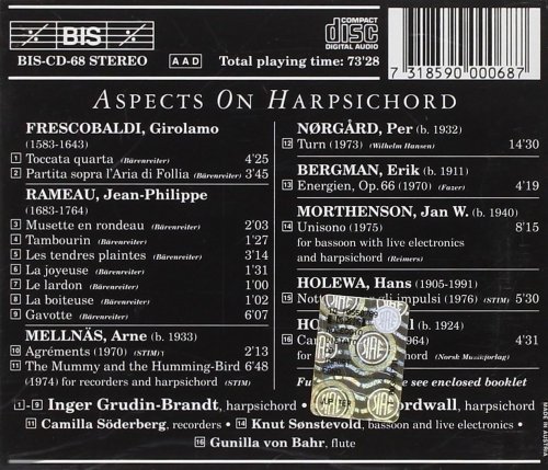 Inger Grudin-Brandt, Eva Nordwall, Camilla Söderberg - Aspects on Harpsichord by Various Composers (1995)