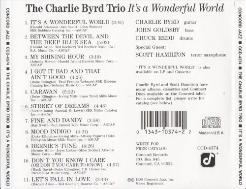 The Charlie Byrd Trio With Special Guest Scott Hamilton - It's a Wonderful World (1989)