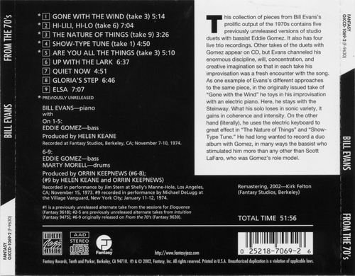 Bill Evans - From The 70's (1984)