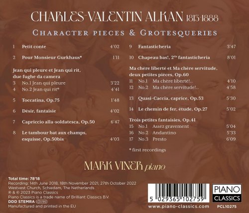 Mark Viner - Alkan: Character Pieces & Grotesqueries (2023) [Hi-Res]