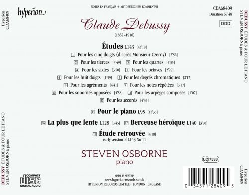 Steven osborne - Debussy: Études & Pour le piano (2023) [Hi-Res] [Dolby Atmos]