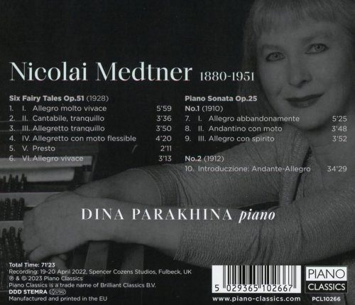Dina Parakhina - Medtner: Piano Sonatas, Op. 25 Nos. 1 & 2, Six Fairy Tales, Op. 51 (2023) [Hi-Res]