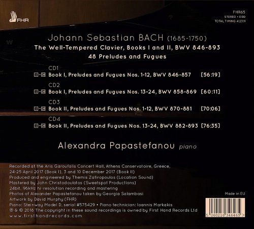Alexandra Papastefanou - Bach: The Well-Tempered Clavier, Books 1 & 2 (2018) [Hi-Res]
