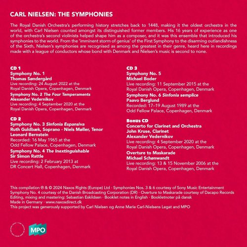 The Royal Danish Orchestra, Thomas Søndergård, Alexander Vedernikov, Leonard Bernstein - Carl Nielsen: the Symphonies Boxed Set (recordings 1965-2022) (2024) [Hi-Res]