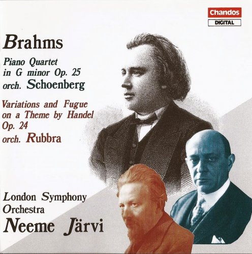 London Symphony Orchestra, Neeme Järvi - Brahms: Piano Quartet (orch. Schoenberg), Variations on a theme by Handel (orch. Rubbra) (1990) CD-Rip