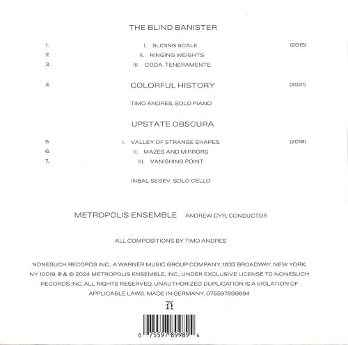Metropolis Ensemble, Andrew Cyr, Timo Andres - Timo Andres: The Blind Banister (2024) [Hi-Res]