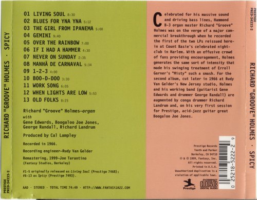 Richard "Groove" Holmes - Legends of Acid Jazz: Spicy (1999)