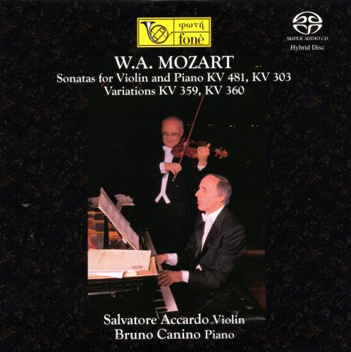 Salvatore Accardo, Bruno Canino - Mozart: Sonatas for Violin and Piano  KV 481, KV 303 Variations KV 359, KV 360 (2021) [SACD]