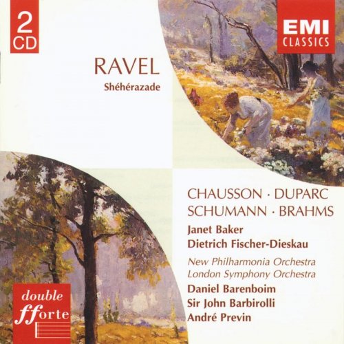 Janet Baker, Dietrich Fischer-Dieskau, Daniel Barenboim, Sir John Barbirolli, André Previn -  Ravel: Shérérazade, Chausson, Duparc, Schumann & Brahms: Songs (1995)