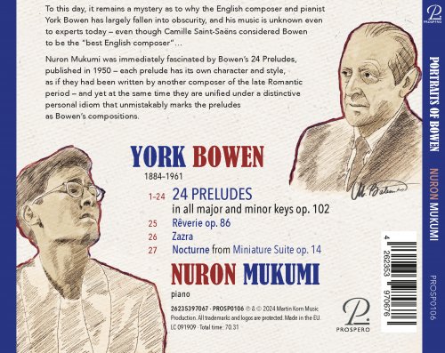 Nuron Mukumi - Portraits of Bowen: 24 Preludes in All Major and Minor Keys, Op. 102 (2024) [Hi-Res] [Dolby Atmos]