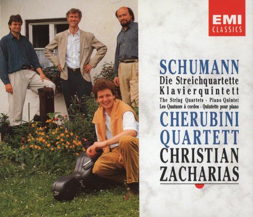 Christian Zacharias, Cherubini-Quartett - Schumann: String Quartets, Piano Quintet (1992) CD-Rip