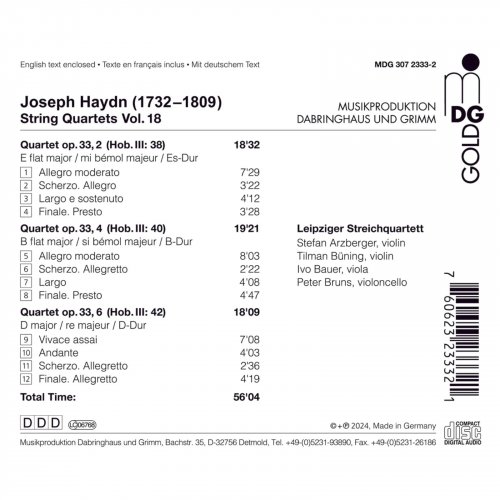 Leipziger Streichquartett - Haydn: String Quartets, Vol. 18 (2024) [Hi-Res]