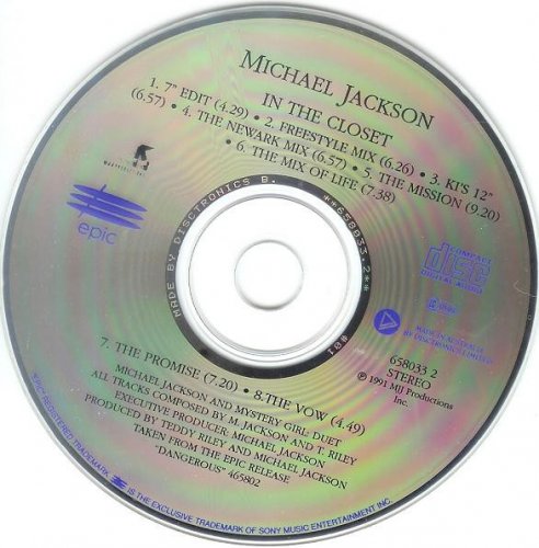 Michael Jackson - In The Closet (1992) [Australian 8-Tracks Edition]