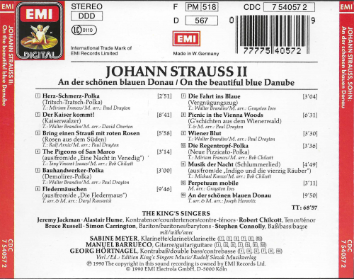 The King's Singers - Strauss: On The Beautiful Blue Danube (1990)
