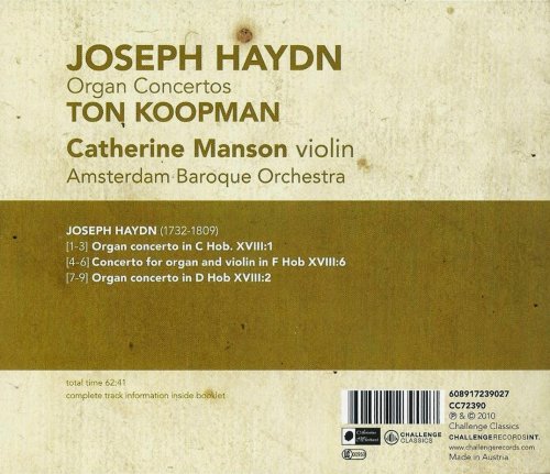Ton Koopman, Amsterdam Baroque Orchestra - Haydn: Organ Concertos (2010) CD-Rip