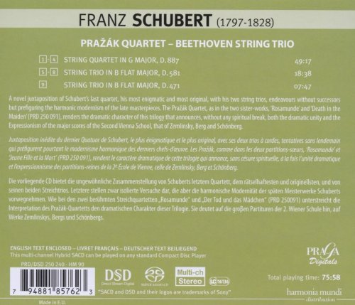 Prazak Quartet, Beethoven String Trio - Schubert: String Quartet D 887, String Trios in B flat major D 581, D 471. (2008) [SACD]