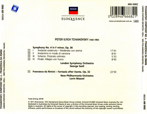 George Szell & Lorin Maazel - Tchaikovsky: Symphony No.4 & Francesca da Rimini (2005)
