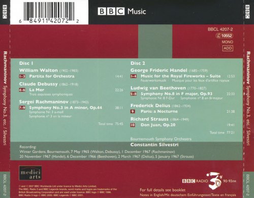 Constantin Silvestri - Walton / Debussy / Rachmaninov / Handel / Beethoven (2007)