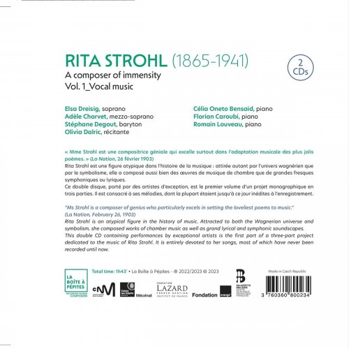 Elsa Dreisig, Adèle Charvet, Stéphane Degout, Olivia Dalric, Célia Oneto Bensaid, Florian Caroubi, Romain Louveau - Rita Strohl: Musique vocale (2023) [Hi-Res]