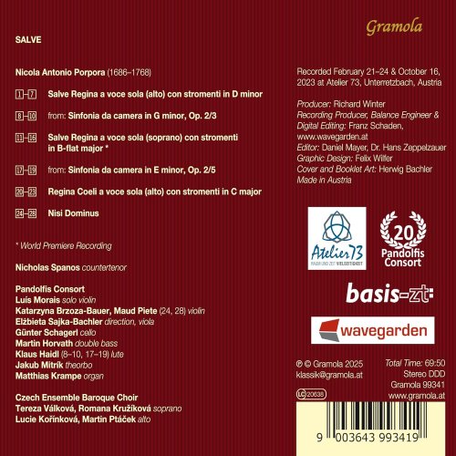 Nicholas Spanos, Pandolfis Consort, Czech Ensemble Baroque Choir - SALVE (2025) [Hi-Res]