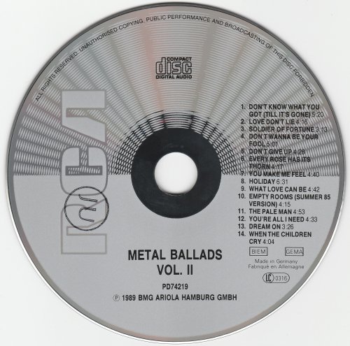 VA - Metal Ballads, Vol. 2 (1989)