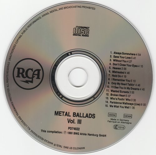 VA - Metal Ballads, Vol. 3 (1990)