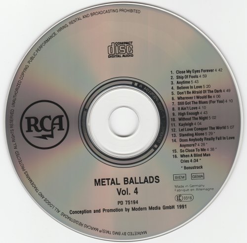 VA - Metal Ballads, Vol. 4 (1991)