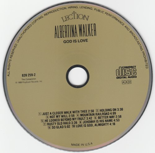 Albertina Walker - God Is Love (1975) [1989]
