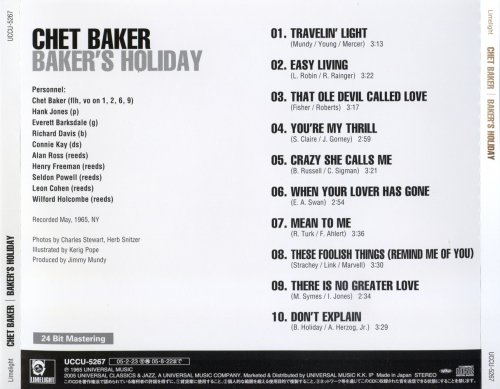 Chet Baker - Baker's Holiday (1965) [2005 Universal Jazz The Best]