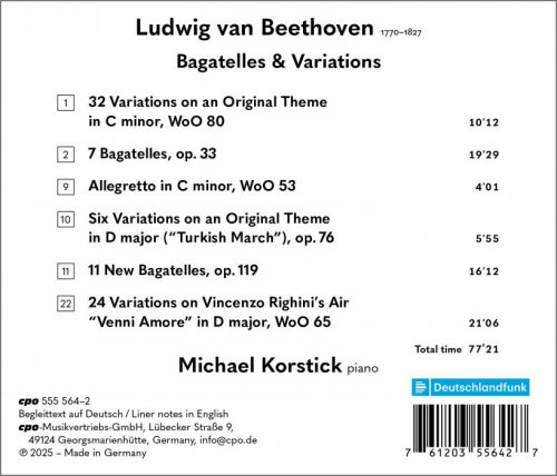 Michael Korstick - Beethoven: Bagatelles & Variations (2025) [Hi-Res]