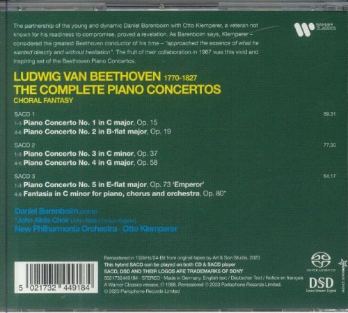 Daniel Barenboim, Otto Klemperer - Beethoven: The Five Piano Concertos (1967) [2025 3xSACD]