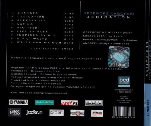 Grzegorz Nagorski - Dedication (2008)