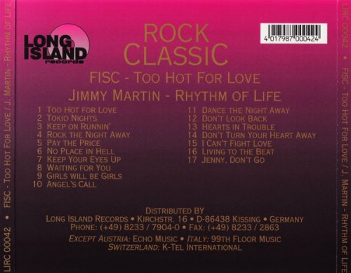 Fisc, Jimmy Martin - Too Hot For Love / Rhythm Of Life (1995) [Rock Classic Series]