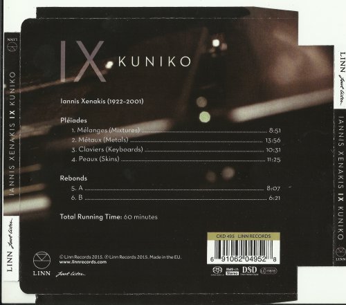Kuniko Kato - Iannis Xenakis: IX (2015) CD-Rip