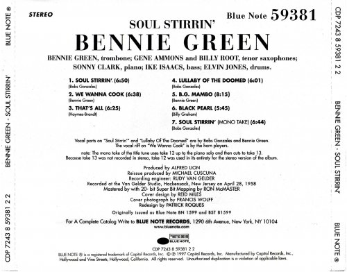 Bennie Green - Soul Stirrin' (1958) CD Rip