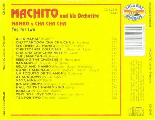 Machito And His Orchestra - Mambo Y Cha Cha Cha (1993)