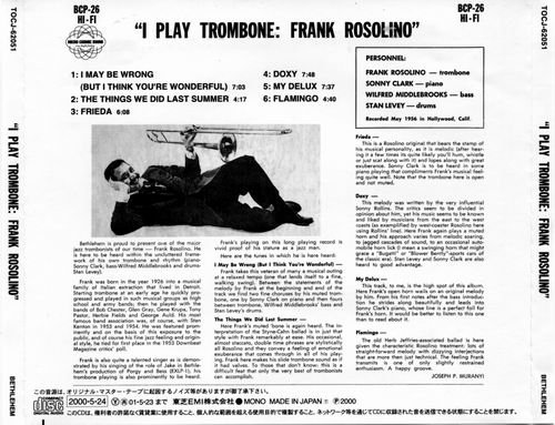 Frank Rosolino - I Play Trombone (1956) CD Rip