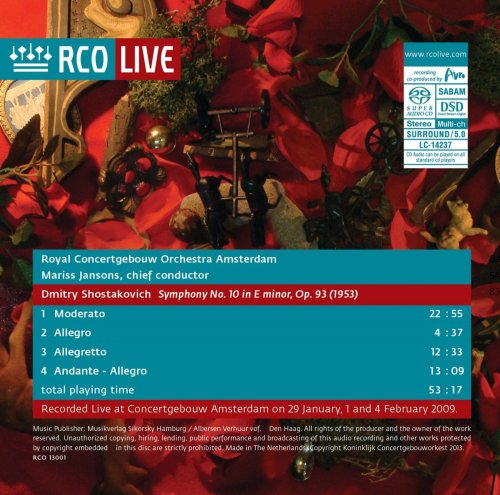 Mariss Jansons - Shostakovich: Symphony No. 10 (2013) [SACD]