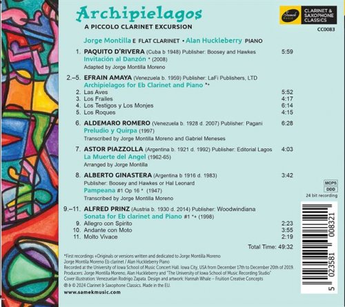 Jorge Montilla & Alan Huckleberry - Archipielagos: A Piccolo Clarinet Excursion (2025) Hi-Res