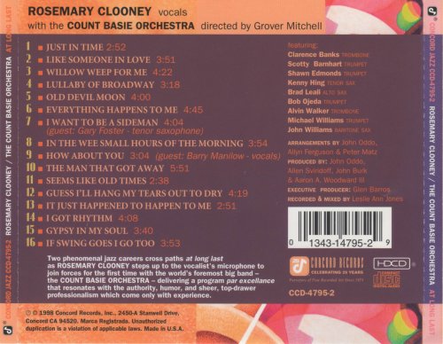 Rosemary Clooney, The Count Basie Orchestra - At Long Last (1998)