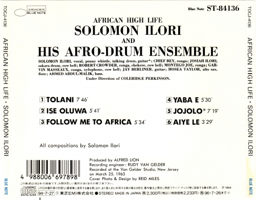 Solomon Ilori and His Afro-Drum Ensemble - African High Life (1994)