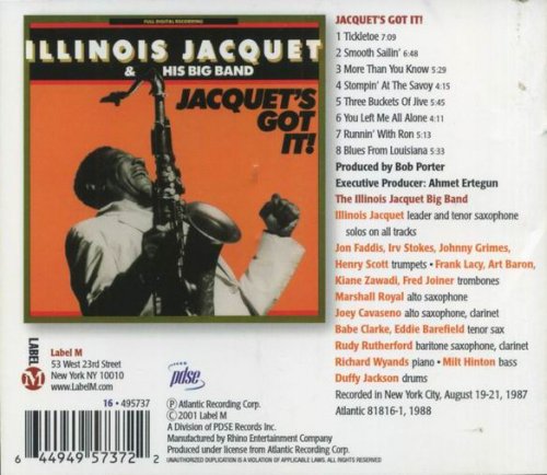 Illinois Jacquet & His Big Band - Jacquet's Got It! (1988) 320 kbps+CD Rip