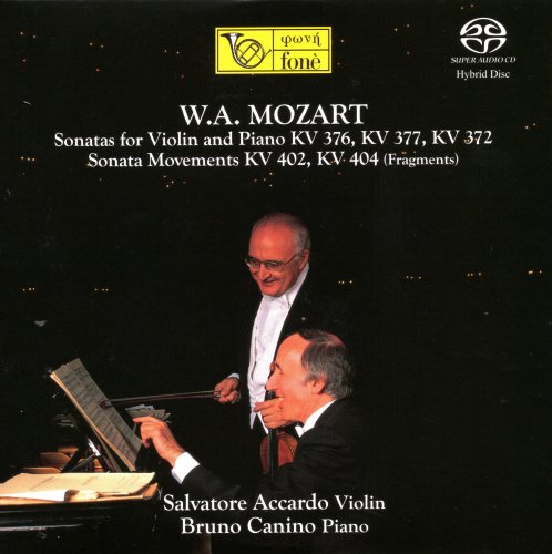 Salvatore Accardo, Bruno Canino - Mozart: Sonatas for Violin and Piano KV 376, KV 377, KV 372 (2021) [SACD]