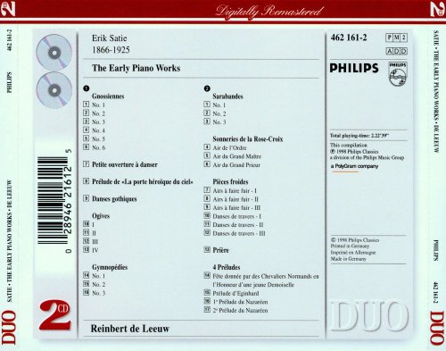 Reinbert de Leeuw - Satie: The Early Piano Works (1998)