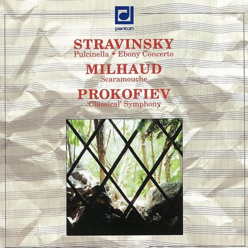 Prague Chamber Orchestra, Chamber Soloists, Stanislav Bogunia, Petr Altrichter - Stravinsky: Pulcinella, Ebony Concerto/ Milhaud: Scaramouche / Prokofiev: Symphony No. 1 (1996)