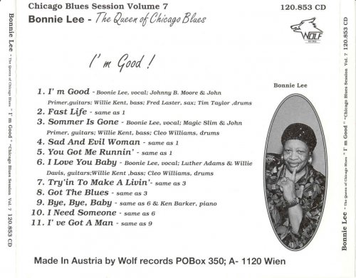 Bonnie Lee - I'm Good: Chicago Blues Session Vol. 7 (1991)