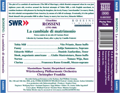 VA - Rossini: La cambiale di matrimonio (2011)